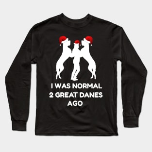 Great Dane Christmas Gift T-Shirt | Normal 2 Great Danes Ago Long Sleeve T-Shirt